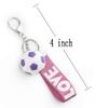 Keele football keychain for boys team sport for kids soccer key ring for men (Pink) view 2