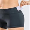 CRZ YOGA Women's Naked Feeling Biker Shorts - 4 Inches High Waist Yoga Workout Running Gym Spandex Melanite Large view 3