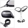 Bike Handlebar Rearview Mirror 2 Pack - Rotatable and Adjustable Wide Angle HD Safe Glass Rear View Shockproof Side Flat Mirror Universal For Bike Bicycle E-bike (BM046) view 2