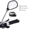 Bike Handlebar Rearview Mirror 2 Pack - Rotatable and Adjustable Wide Angle HD Safe Glass Rear View Shockproof Side Flat Mirror Universal For Bike Bicycle E-bike (BM046) view 3