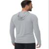 Boladeci SPF Shirts for Men Fishing Hoodies UPF 50 Long Sleeve Sun Protection with Hood Summer UV Water Rash Guard Swim Shirt Tops Gray L view 4
