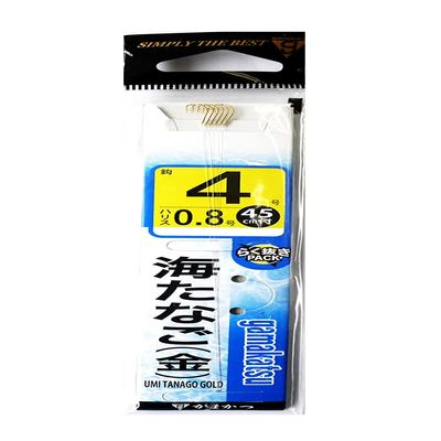 Gamakatsu 11218 Sea Sea Tanago with Thread, Gold 4-0.8
