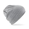 Beechfield Hemsedal Cotton Beanie - Bright Pull on Stretch Slouch hat Men/Women - White/Black view 4