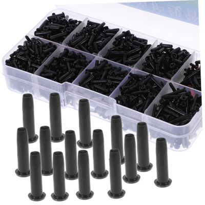 Garneck 1 Box Universal Badminton Racket Grommets Nylon Racquet Eyelets Bucket String Protector Stringing Tools for Tennis Pickball Squash (Mixed)