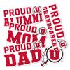 Desert Cactus University of Utah Sticker Utes Vinyl Decal Laptop Water Bottle Car Scrapbook (Family Full Sheet) view 1
