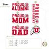 Desert Cactus University of Utah Sticker Utes Vinyl Decal Laptop Water Bottle Car Scrapbook (Family Full Sheet) view 3