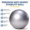 Amber Fight Gear Anti Burst Fitness Ball for Exercise, Stability, Yoga, Balance, Core Strength & Flexibility Extra Thick, Non-Slip Gym Ball for Home & Office Workout, 65cm view 2