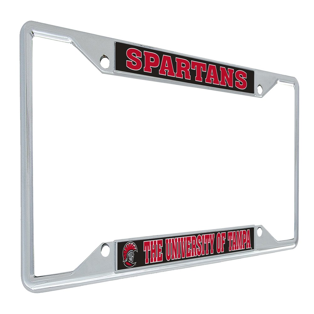 Desert Cactus University of Tampa Spartans Metal License Plate Frame for Front or Back of Car Officially Licensed (Mascot)