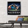 Trends International NFL Las Vegas Raiders  End Zone 20 Wall Poster, 22.375" x 34", Silver Framed Version view 2