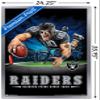 Trends International NFL Las Vegas Raiders  End Zone 20 Wall Poster, 22.375" x 34", Silver Framed Version view 3