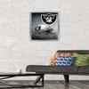 Trends International NFL Las Vegas Raiders  Helmet 20 Wall Poster, 14.725" x 22.375", Silver Framed Version view 2