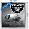 Trends International NFL Las Vegas Raiders  Helmet 20 Wall Poster, 14.725" x 22.375", Silver Framed Version view 3