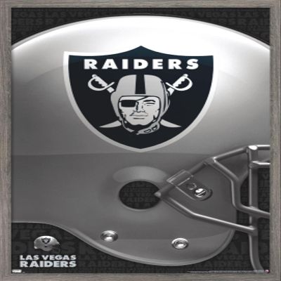 Trends International NFL Las Vegas Raiders  Logo 20 Wall Poster, 22.375" x 34", Barnwood Framed Version