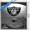 Trends International NFL Las Vegas Raiders  Logo 20 Wall Poster, 22.375" x 34", Barnwood Framed Version view 3