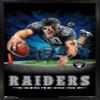 Trends International NFL Las Vegas Raiders  End Zone 20 Wall Poster, 14.725" x 22.375", Black Framed Version view 1