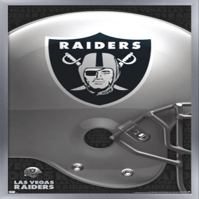 Trends International NFL Las Vegas Raiders  Logo 20 Wall Poster, 22.375" x 34", Silver Framed Version