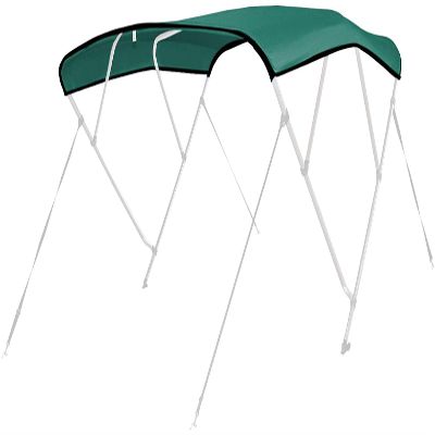 Leader Accessories 3 Bow and 4 Bow 600D Polyester Bimini Canvas Replacement Without Poles (Teal, Fits 4 Bow 8'L x 54" H x 54"-60" W)