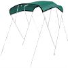 Leader Accessories 3 Bow and 4 Bow 600D Polyester Bimini Canvas Replacement Without Poles (Teal, Fits 4 Bow 8'L x 54" H x 54"-60" W) view 1