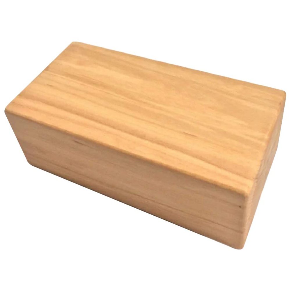 EXCEART Beech Yoga Bricks High Density Auxiliary Tool for Yoga Practice Yellow Supports Safe Alignment and Comfort for Levels