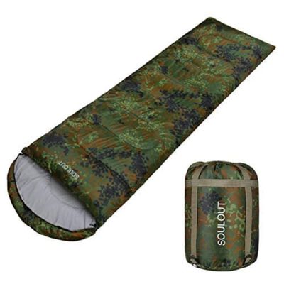 3-4 Season Sleeping Bag for Adults & Kids, Lightweight Warm Cold Weather Camping Bag with Waterproof Compression Sack Portable for Hiking, Backpacking, Traveling & Outdoor Adventures (Camouflage)