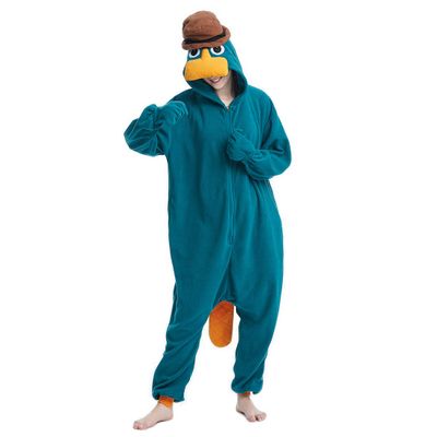 OGU' DEAL Men's Platypus Onesies Pajamas Cosplay Animal Homewear Sleepwear Jumpsuit Halloween Costume