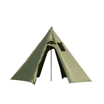 DANCHEL OUTDOOR Backpacking Hot Tent with Stove Jack, 4 Season Lightweight Small Tipi Tent for 2 Person Winter Camping Hunting, 10.5FT Green