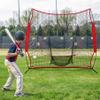 Smartxchoices 7'7' Baseball Softball Practice Net with Strike Zone and Carry Bag, Portable Pitching Hitting Batting Catching Throwing Net Toss Backstop Training Aids view 2