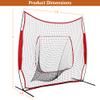 Smartxchoices 7'7' Baseball Softball Practice Net with Strike Zone and Carry Bag, Portable Pitching Hitting Batting Catching Throwing Net Toss Backstop Training Aids view 3