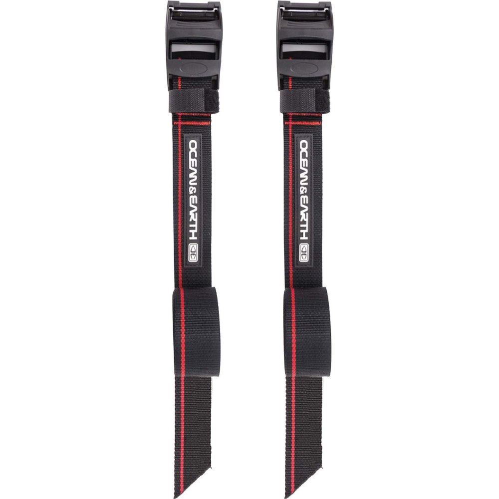 Ocean & Earth 10' SUP & Surfboard Black Tie Down Straps Includes 2
