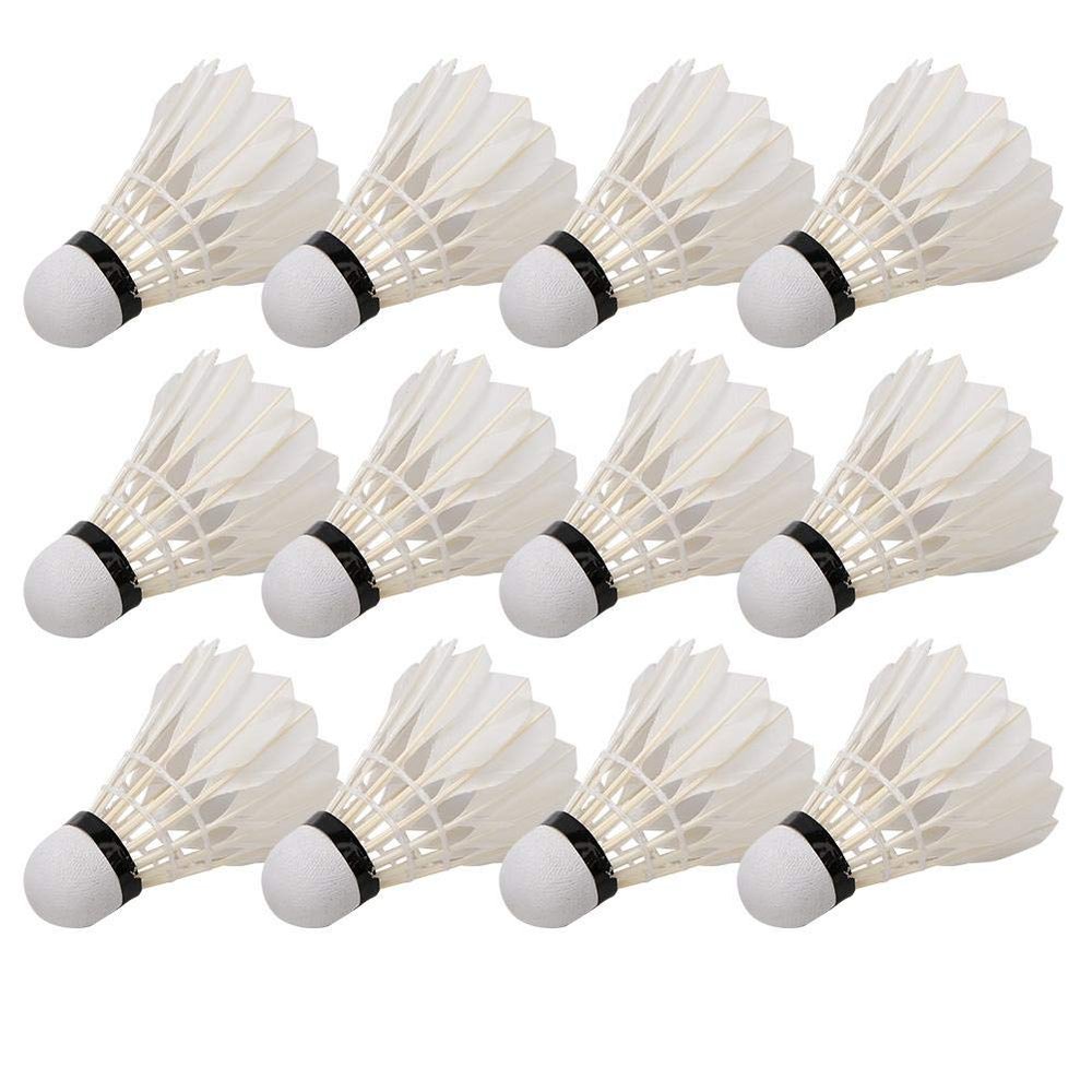 Tbest 12PCS Badminton Balls, Duck Badminton Shuttlecocks Outdoor Indoor Sports Practice Training Balls Shuttlecocks Duck Shuttlecocks for Badminton Badminton Ball