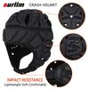 Surlim Soft Helmet for Flag Football Scrum Cap Soft Shell Helmet Rugby Headgear for Youth Adults (Black, Large) view 2