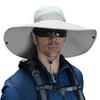 6" Wide Brim Sun Protection Hat Outdoor Unisex Bucket Hats for Hiking Beach Fishing Safari Garden Lawn Yard Work Kayaking B2-Beige view 1