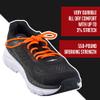 IRONLACE - Paracord 550 Laces Type III, Heavy-Duty, Universal Boot & Shoe Laces, Stretchable Nylon, 550-Pound Breaking Strength, Orange, 9/64 Inch (3.5mm) Tip Diameter, 45-Inch, 1-Pair view 2