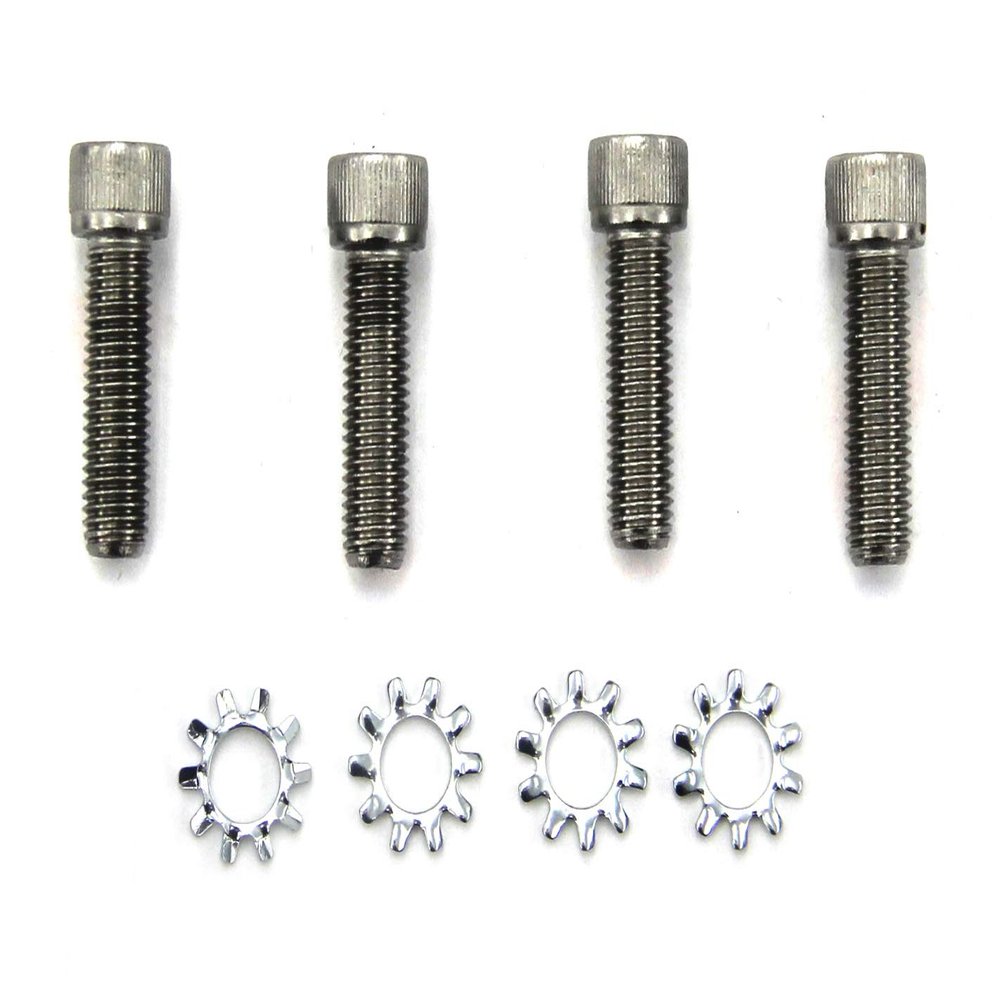 Silver Replacement Allen AR Grip Screw with Exterior Washers - Set of 4