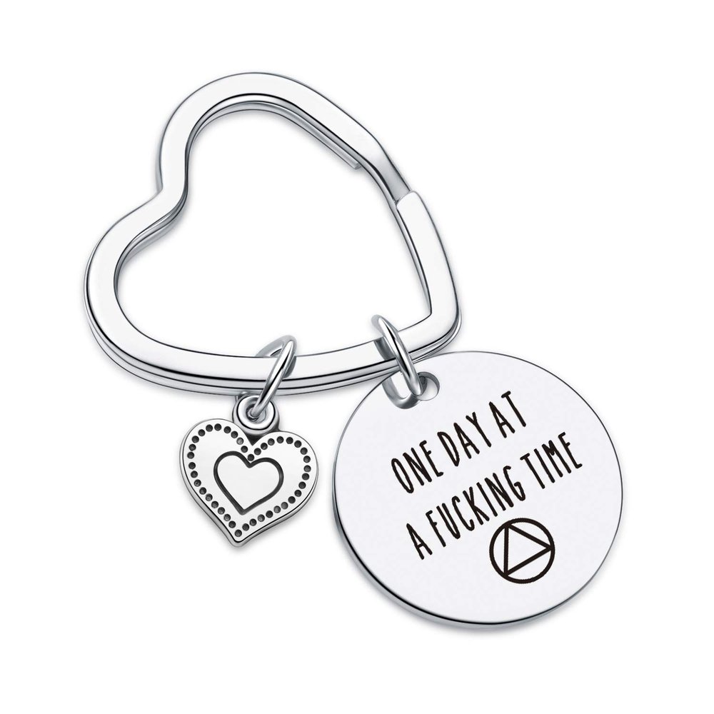 7RVZM Na Recovery Sobriety Gift Addiction Recovery Jewelry Alcoholics Anonymous Keychain Alcoholics Gift Alcoholics Aa Na Jewelry