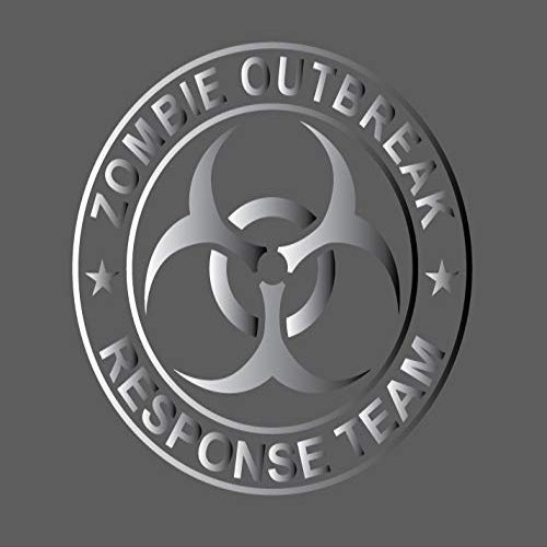 Zombie Outbreak Response Team Apocalypse Vinyl Decal Sticker for Car SUV Truck (Silver)