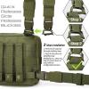 WYNEX Tactical Molle Admin Pouch of Laser Cut Design, Utility Pouches Molle Attachment Military Medical EMT Organizer with Map Pocket EDC EMT Pack IFAK Tool Holder Universal U.S.A Patch Included view 2