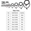 9KM DWLIFE Fishing Rod Guides Fishing Rod Repair Kit Small - 50pcs Spinning Rod Guides Stainless Steel Rod Eyelets Fishing Rod Replacement Guides view 2