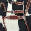 Showman Leather Single Ear Headstall & Breast Collar Set w/Floral Tooling & Reins view 3