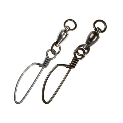 Rite Angler Double Welded Eye Ball Bearing Snap Swivels Stainless Steel 30-500 lbs (12 Pack) Fishing Lure to Line Connector Freshwater Saltwater Fishing (Silver, Spin D.W.E. Ball Bearing 30 lb.)