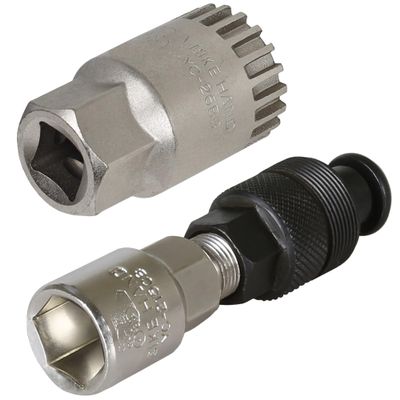 BIKEHAND Bike Bicycle Crank Puller Crank Arm Bottom Bracket B.B. Removal Tool Kit for Mountain and Road Bikes with Square Taper Bottom Bracket and Splined ISIS Drive, Octalink