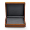 Oirlv Solid Wood Ring Jewelry Box Organizer Earrings Jewelry Drawer Organizer Tray with Lid (Grey) view 3