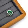 Oirlv Solid Wood Ring Jewelry Box Organizer Earrings Jewelry Drawer Organizer Tray with Lid (Grey) view 4
