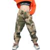 Rolanko Girls Kids Camouflage Cargo Jogger Pants with Pocket, Hip Hop Street Dance Trousers Boys Clothing (Camo, 12-14) view 1