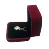 KINGWEDDING Velvet Flocked Earring Gift Boxes Pendant Jewelry Box,Durable Hinges Necklaces Boxes, Xmas Gifts (Red) view 1