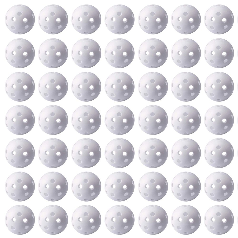 Booreina Practice Golf Balls for Backyard 50 Pack, Plastic Golf Training Balls 5 inch Indoor Golf Balls for Driving Range, Swing Training, Indoor Golf Simulators, Outdoor and Home Use