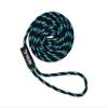 Solid Braid Nylon Dock Line - Black/Aqua, 1/2" x 20' view 1