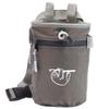 Chalk Bag for Rock Climbing, Climbing Chalk Bag for Bouldering with 2 Large Zipper Storage Pockets, Premium Gym Chalk Bag for Weightlifting, Great Gift and Rock Climbing Gear, Gray view 1
