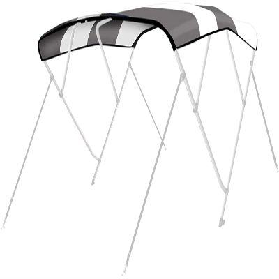 Leader Accessories Light Grey/White, Fits 4 Bow 8'L x 54" H x 54"-60" W 600D Polyester Bimini Canvas Replacement Without Poles