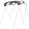 Leader Accessories Light Grey/White, Fits 4 Bow 8'L x 54" H x 54"-60" W 600D Polyester Bimini Canvas Replacement Without Poles view 1